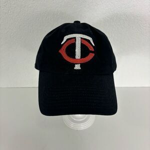 VS Pink Minnesota Twins TC Navy Blue Sequins Logo Baseball Hat